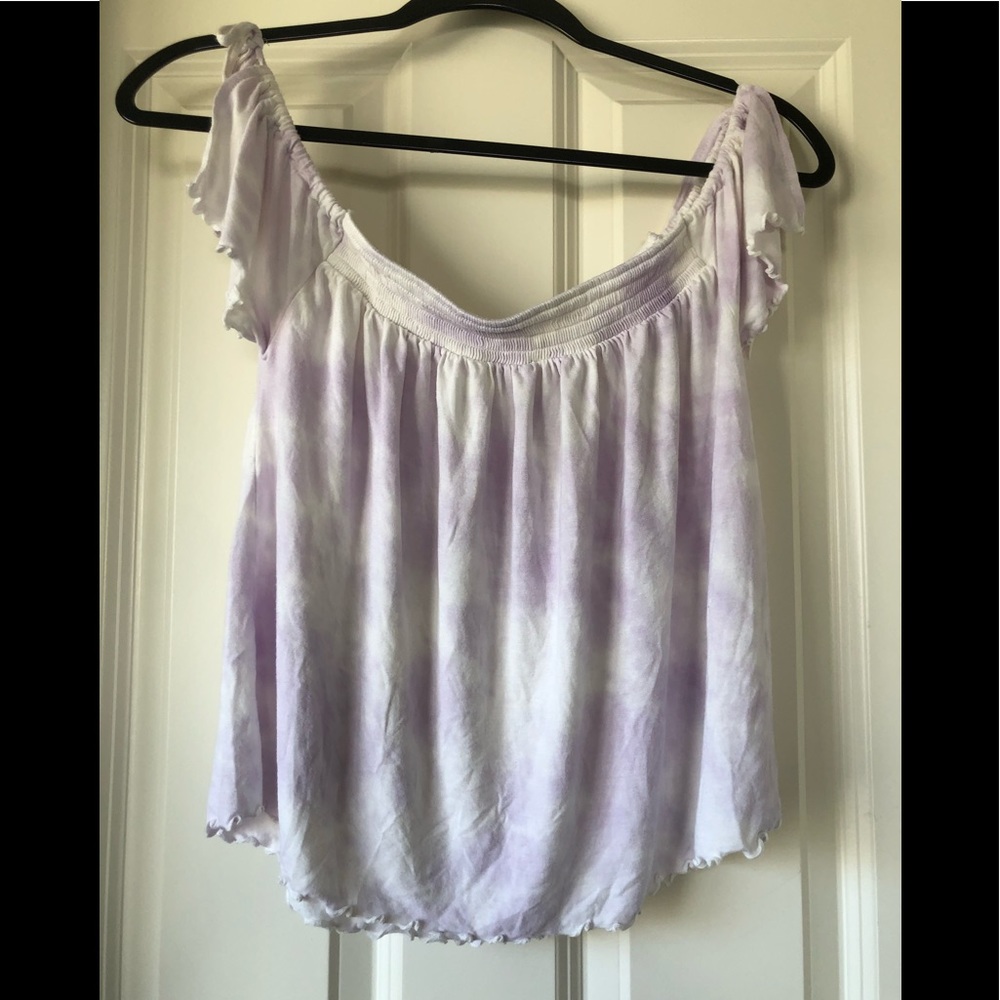 American Eagle Outfitters 🦅 Purple Tie Die Top Size M